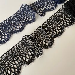 Кружево 10 см черное и синее