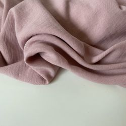 Ткань под лен креш эффект пыльная роза