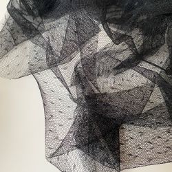 Сетка нежнейшая черная штрихи 